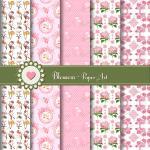 Pink Flowers Digital Scrapb..