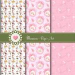 Pink Flowers Digital Scrapb..