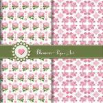Pink Flowers Digital Scrapb..